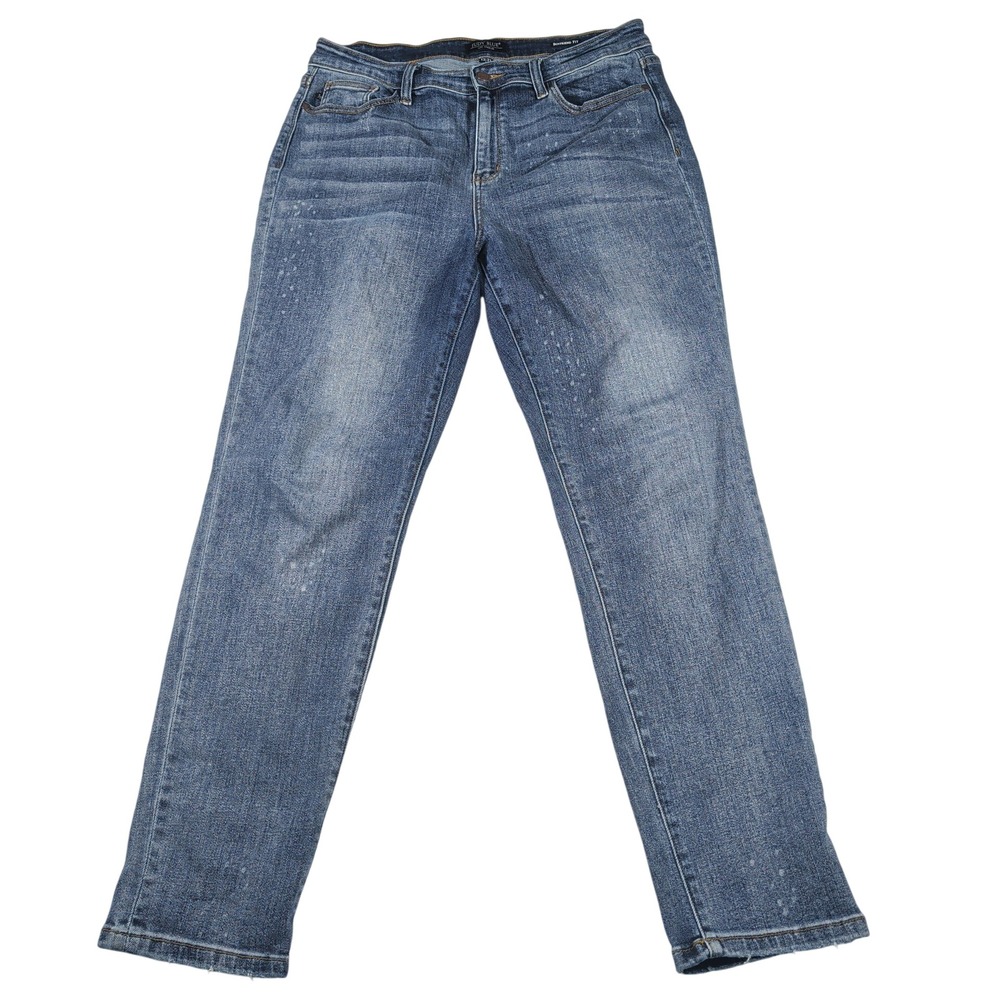 Judy Blue Jeans Womens 13/31 Blue Boyfriend Fit JB82346DK Stretch Medium Wash